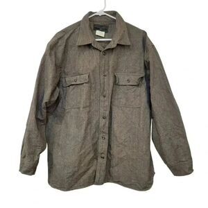 Field & Stream Men's Forest Green Cotton/Rayon Heavy Flannel Button Down Shirt o